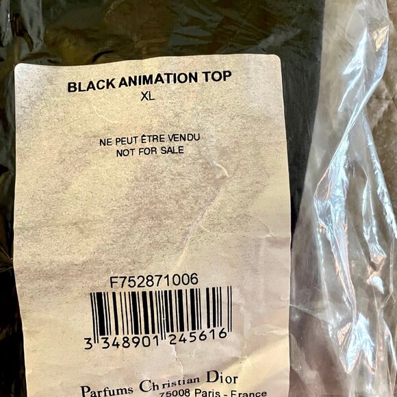 DIOR Animation Top -Womens Uniform Shirt Top Exclusive- Black w Flounce - Picture 2 of 10